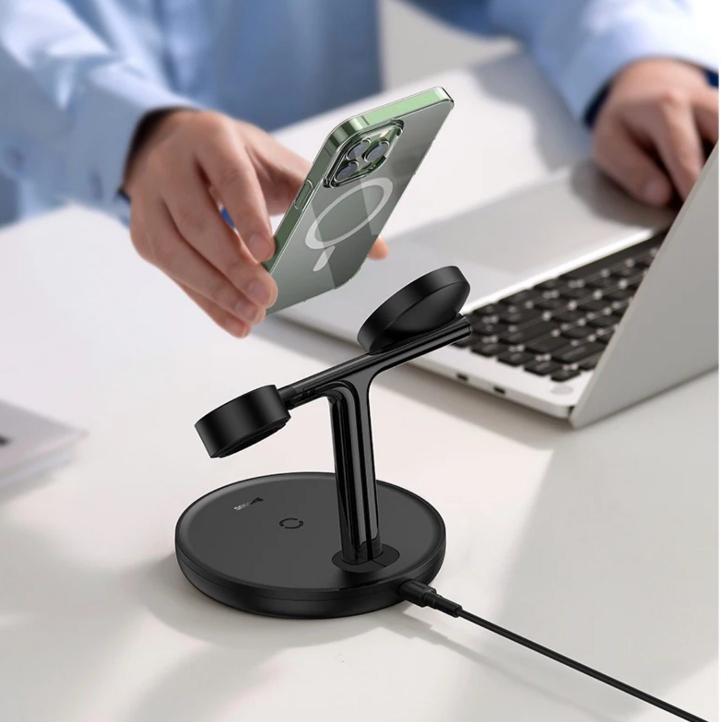 Cargador inalámbrico 3 en 1 Baseus - carga rápida
