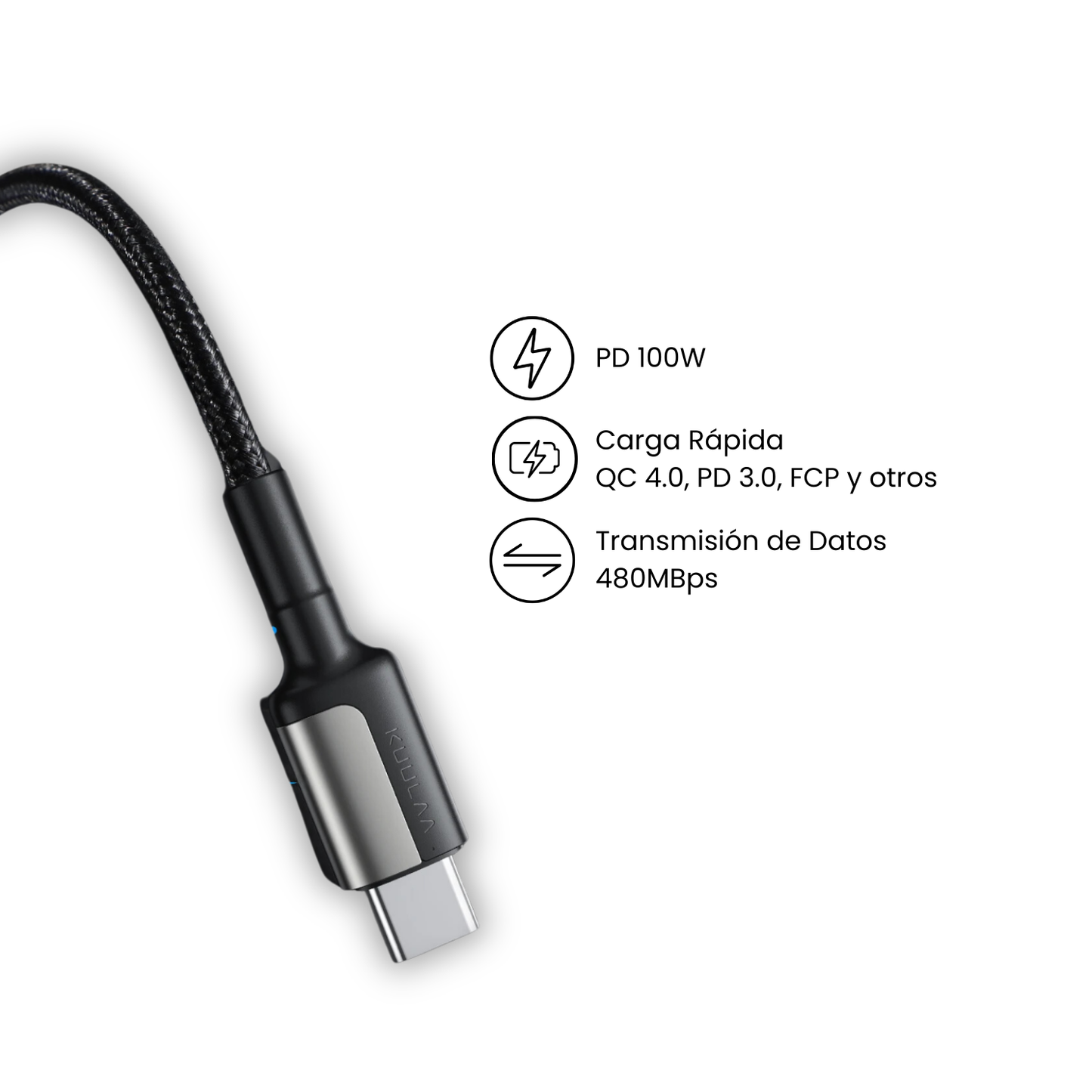 Cable USB C a USB C (2 metros) - Kuulaa