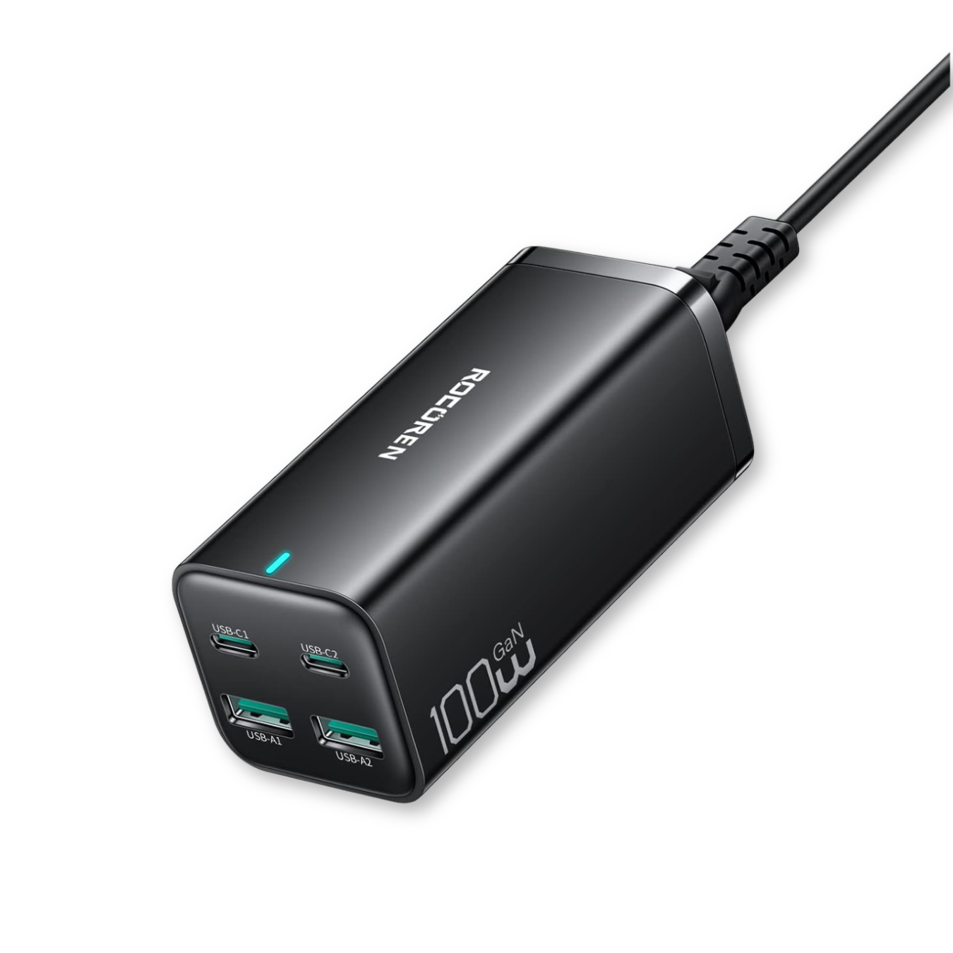 Cargador escritorio multi USB, carga rápida (100W)