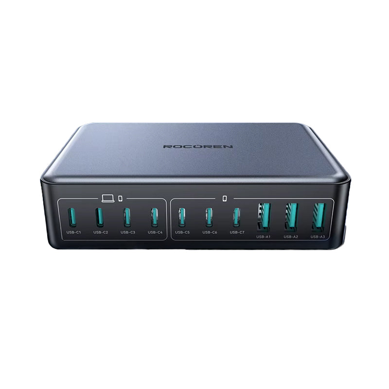 Cargador escritorio multi USB - Carga rápida (400W)