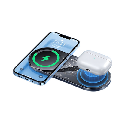 Cargador inalámbrico plano 2 en 1 Baseus - carga rápida