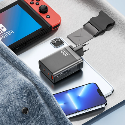 Cargador Toocki multi USB , carga rápida (100W)