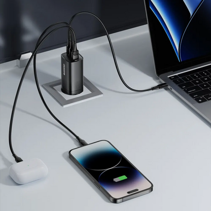 Cargador multi USB, carga rápida (65W)