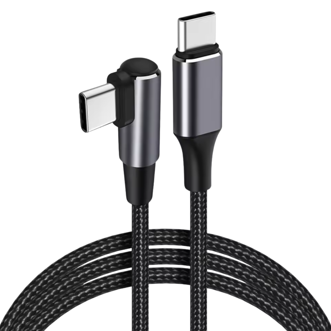 Cable USB C a USB C 90º (2 metros)